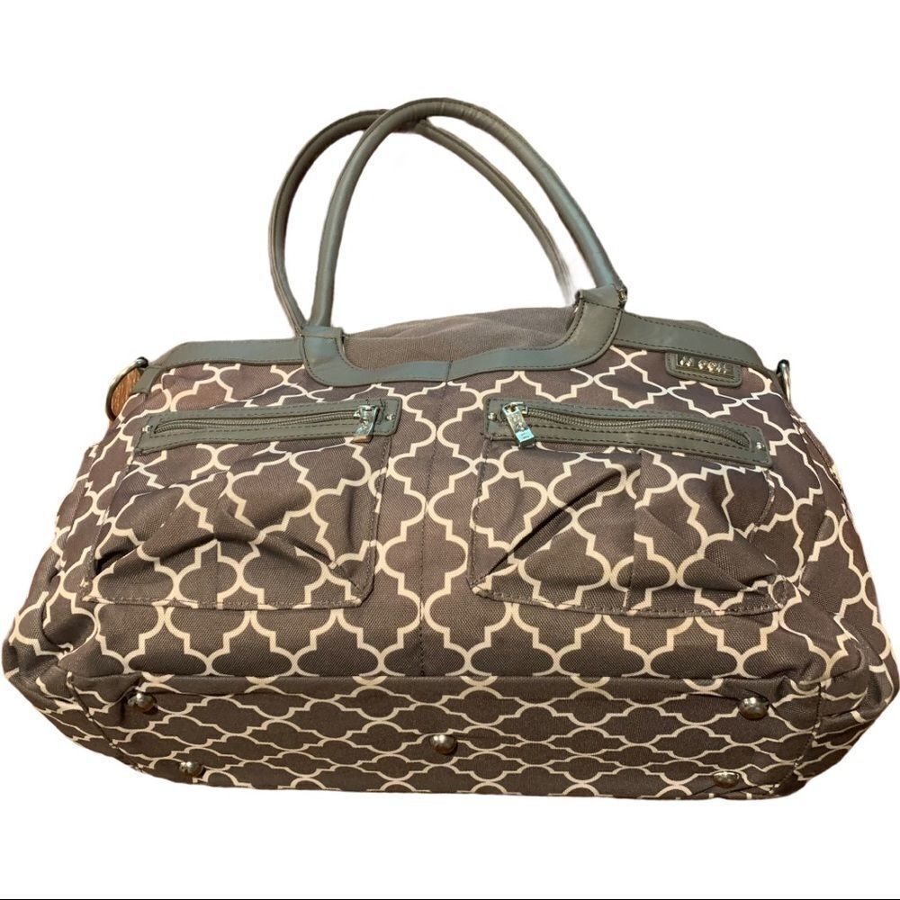 JJ COLE Diaper Tote Bag Brown & Cream. Baby Diaper